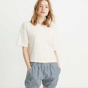 Madewell Texture & Thread Scallop-Stripe Top